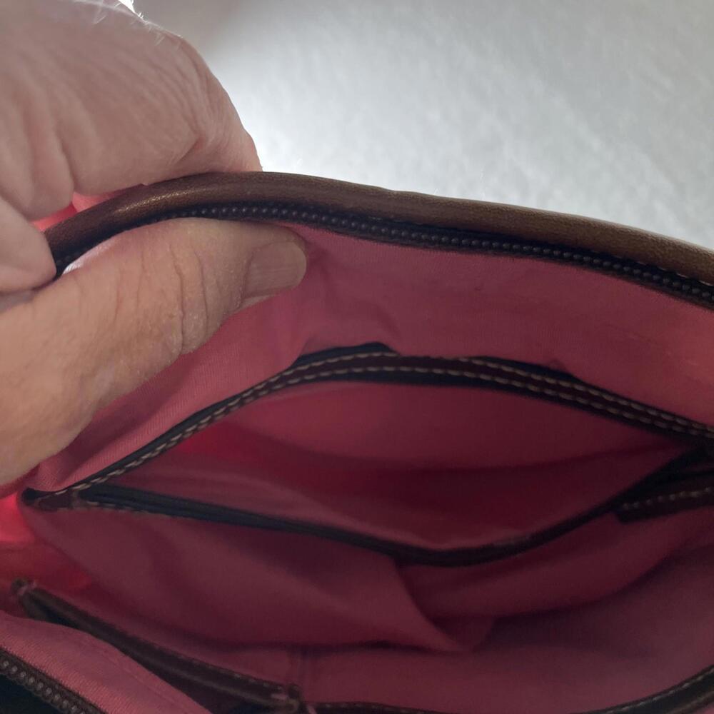 Chaps Pink Plaid Crossbody Purse - Picture 9 of 15